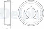DELPHI Tambur frana DELPHI BF544 (BF544) - automobilus
