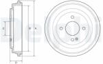 DELPHI Tambur frana DELPHI BF633 (BF633)