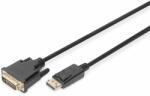 ASSMANN DB-340301-020-S adaptor pentru cabluri video 2 m DisplayPort DVI-D Negru (DB-340301-020-S)