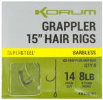 Korum Grappler Hair Rigs 15" 14 Szakáll Nélküli Füles Monofil Előkötött Horog 8db (K0310161)