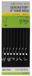 Korum Big Fish Hair Rigs W Quickstops 10cm Size 12 Füles Szakáll Nélküli Monofil Előkötött Horog (K0310046)