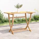 vidaXL Сгъваема градинска маса 110x55x75 см масивна акация (365736)