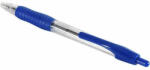  Golyóstoll 0, 7mm, gumírozott kék átlátszó test, Bluering® , íráss