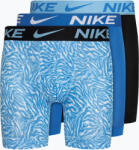 Nike Boxeri pentru bărbați Nike Dri-FIT ADV Micro Brief 3 perechi de boxeri Nike Dri-FIT ADV Micro Brief 3 perechi safari print/albastru foto deschis/negru