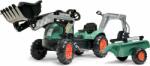 FALK - Vintage 2054N tractor de mers cu găleată, excavator și remorcă, verde (FA2054N)