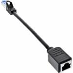 InLine Cablu prelungitor RJ45 Cat. 6A S/FTP (PiMf) LSOH T-M 0.2m Negru, InLine IL76501X (IL76501X)