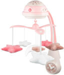 Canpol babies BABIES Plüss zenélő körhinta csillagvetítővel rózsaszínű