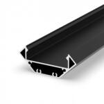 Rendl LED PROFILE J felületre szerelhető 1m fekete matt akrilát/alumínium (R14094) - mobiliamo