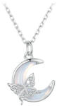 BeSpecial Colier argint fluture si semiluna (CZT0099)