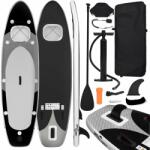  Set placă paddleboarding gonflabilă, negru, 360x81x10 cm (93392)