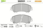 VALEO set placute frana, frana disc VALEO ESSENTIAL 302531 (302531)