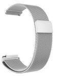 Bratara smartwatch argintie cu magnet si telescop Quick Release 16mm