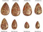  Cabochon Coffee Jasp Natural - Picatura - 20-45x12-28x5-5 mm - 1 Buc