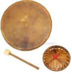  Toba Samanica din Piele - Instrument pentru Ceremonii Spirituale - 36-38 x 36-38 x 6-7 cm - 1 Buc