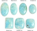  Pandantiv/Cabochon din Hemimorfit Natural cu Gaura - Oval - Dreptunghi - 29-43x21-28x5-7 mm - 1 Buc