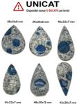  Pandantiv / Cabochon K2 Stone Picatura cu Gaura - 38-48 x 20-31 x 6-12 mm - ( XXL ) - 1 Buc