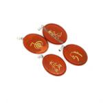  Pandantiv Simboluri Reiki din Jasp Rosu Oval - 30 x 22 x 5 mm - 1 Set