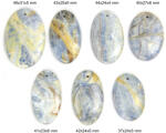  Cabochon Scheelit cu Gaura - Oval - 37-48x23-31x4-6 mm - 1 Buc