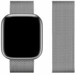 Forcell Milanese Loop - Apple Watch 42/44/45/49mm fém szíj (ezüst)