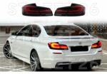 Tuning - Specials Stopuri LED compatibil cu BMW Seria 5 F10 (2010-2017) Rosu Negru G30 Design cu Semnal Dinamic Secvential (6566)