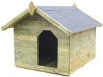  Cușcă câine grădină, acoperiș detașabil, lemn pin tratat (45150)