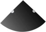  Rafturi de colț cu suporturi crom 2 buc. negru 35x35 cm sticlă (3051596) Raft
