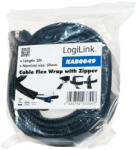 LogiLink Flexibler Kabelschutz m. Reißverschluss 5x3, 5x20cm (KAB0049)