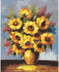 Criando Picturi pe numere Flori, 40x50 cm, Buchet Galben, PDP3525 (PDP3525_5040) Carte de colorat