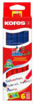 Kores Postairón, háromszögletű, KORES "Twin Jumbo", piros-kék (IK94851) (IK94851)