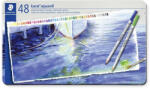 STAEDTLER Akvarell ceruza készlet, hatszögletű, fém doboz, STAEDTLER "Karat® aquarell 125", 48 különböző szín (TS125M48) (TS125M48)
