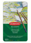 Derwent Akvarell ceruza készlet, fém doboz, DERWENT "Academy", 12 különböző szín (E2301941) (E2301941)