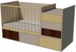  Gina Trio 4in1 baba kombi kiságy 120×70 cm - Mokka/bézs/világos sonoma 1