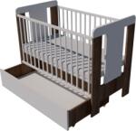  Claudia Duo baba kiságy 120×60 cm - Fehér/sötét sonoma