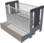  Claudia Duo baba kiságy 120×60 cm - Fehér/szürke