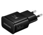 Samsung gyári hálózati fekete gyorstöltő 2A, 15W + USB - MicroUSB adatkábel, 1m