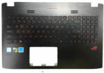 ASUS ROG GL742 GL742VL GL742VW GL752 GL752JW GL752VL GL752VW series 90NB0A41-R31US0 fekete amerikai angol (US) kiosztású billentyűzettel palmrest/topcase felső burkolat (CAS080237PRUS)