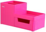 DELI Suport accesorii birou, 4 compartimente, roz, DELI Rio (DLEZ25140)