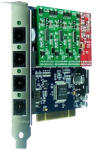  4 Port Analog PCI card + 3 FXS + 1 FXO modules (A400P31)
