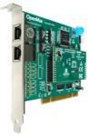  2 Port T1/E1/J1 PRI PCI card + EC100-64 module (DE210P)