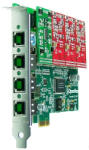  4 Port Analog PCI-E card + 1 FXS + 3 FXO modules (A400E13)