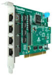  4 Port T1/E1/J1 PRI PCI card + EC100-128 module (DE410P)