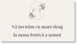 Personal Card invitație masa festivă - Eucaliptus Selectați cantitatea: 1 buc - 10 buc
