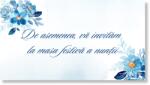 Personal Card invitație masa festivă - Flori albastre Selectați cantitatea: 11 buc - 30 buc