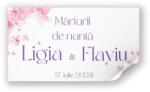 Personal Autocolant pentru mărturii - Flori roz Selectați cantitatea: 20 buc - 40 buc