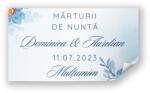 Personal Autocolant pentru mărturii - Flori albastre Selectați cantitatea: 41 buc și mai multe