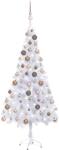  Brad de crăciun pre-iluminat cu globuri, 180 cm, 620 de ramuri (3077580)