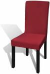  Huse de scaun elastice drepte, 6 buc. , roșu bordo (130379)