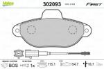 VALEO set placute frana, frana disc VALEO ESSENTIAL 302093 (302093)