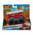 Mattel Hot Wheels Monster Truck Roarin Wreckers 5Alarm Cu Functii Si Sunete Scara 1: 43 (MTHDX60_HDX65) - mtoys