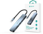 DEVIA Leopard Series 5 in 1 USB Type-C - 3xUSB/PD/Kártyaolvasó elosztó/adapter - (Updated) - szürke